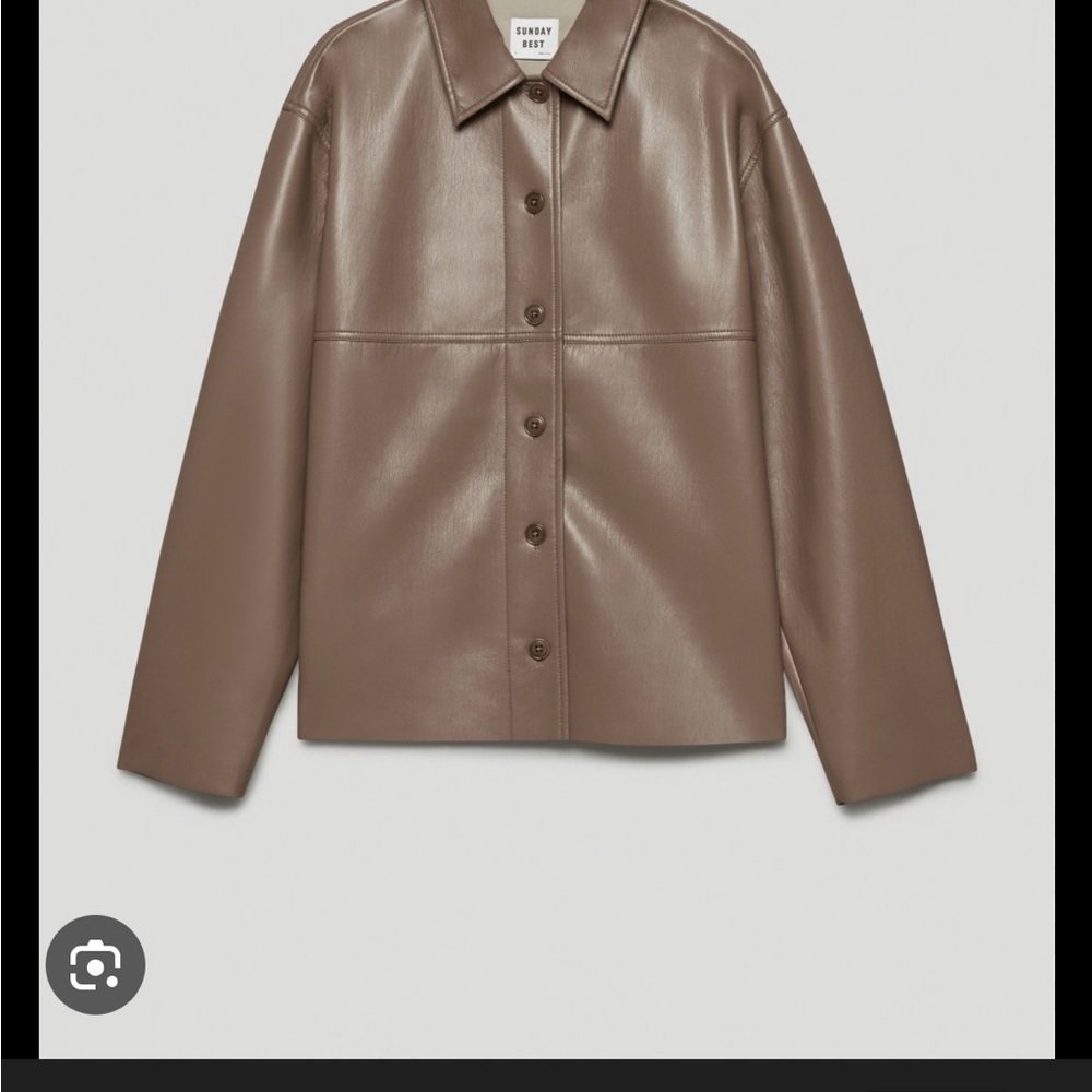 Sunday Best Brown Faux Leather Jacket